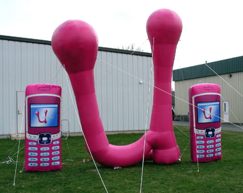 Inflatable Product Replicas u-&-phones-magenta