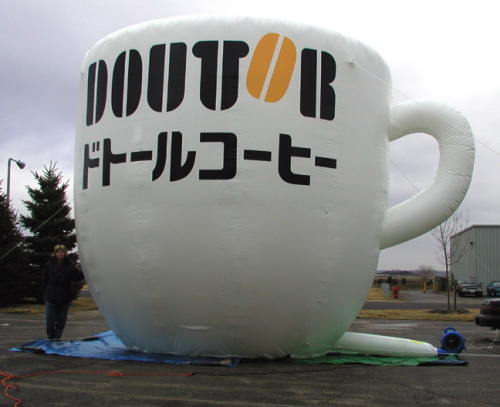 advertising giant inflatable coffee cups model